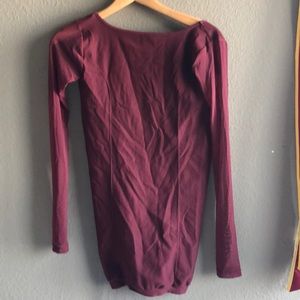 Free People Burgundy Mini Dress